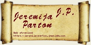Jeremija Parton vizit kartica